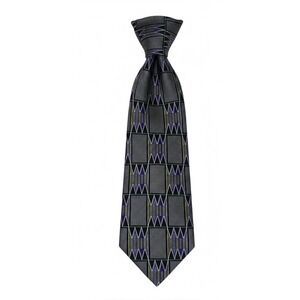 George Machado Geometric Pattern Silk Necktie Men's